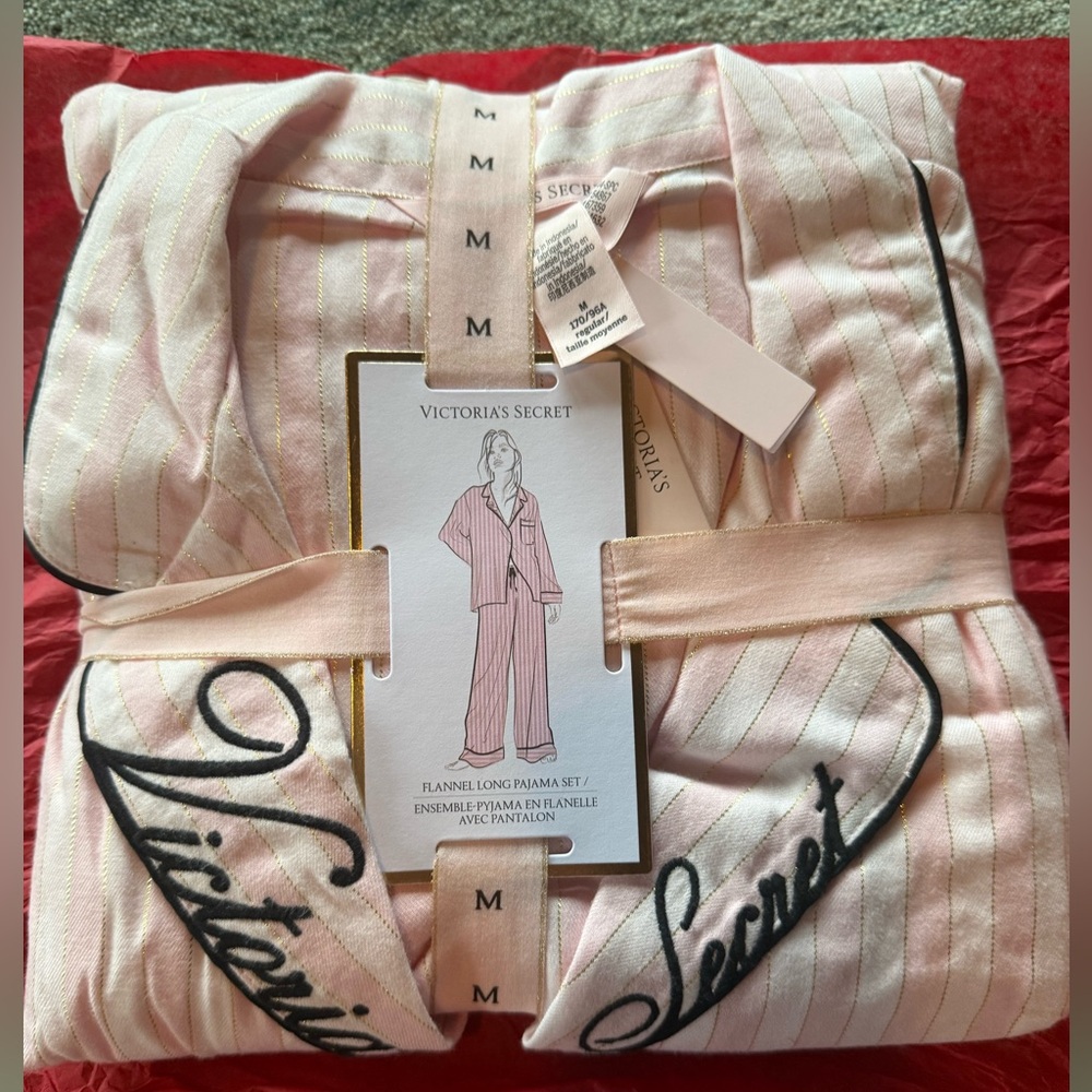 Victoria's Secret Striped Pink Pajama Set